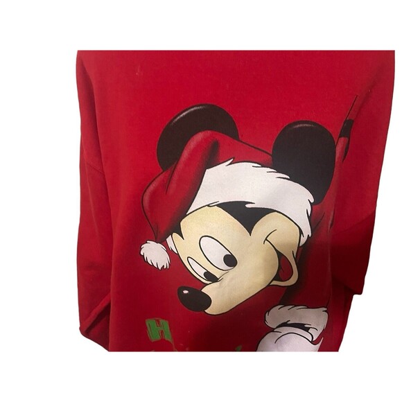 VTG Disney Designs Mickey Mouse Happy Holidays Red Sweatshirt Sz Large RARE - Picture 12 of 16